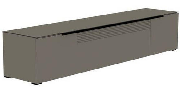 LOWBOARD Grau, Schwarz  210/43/45 cm  - Schwarz/Grau, Design, Glas/Holzwerkstoff (210/43/45cm) - Moderano