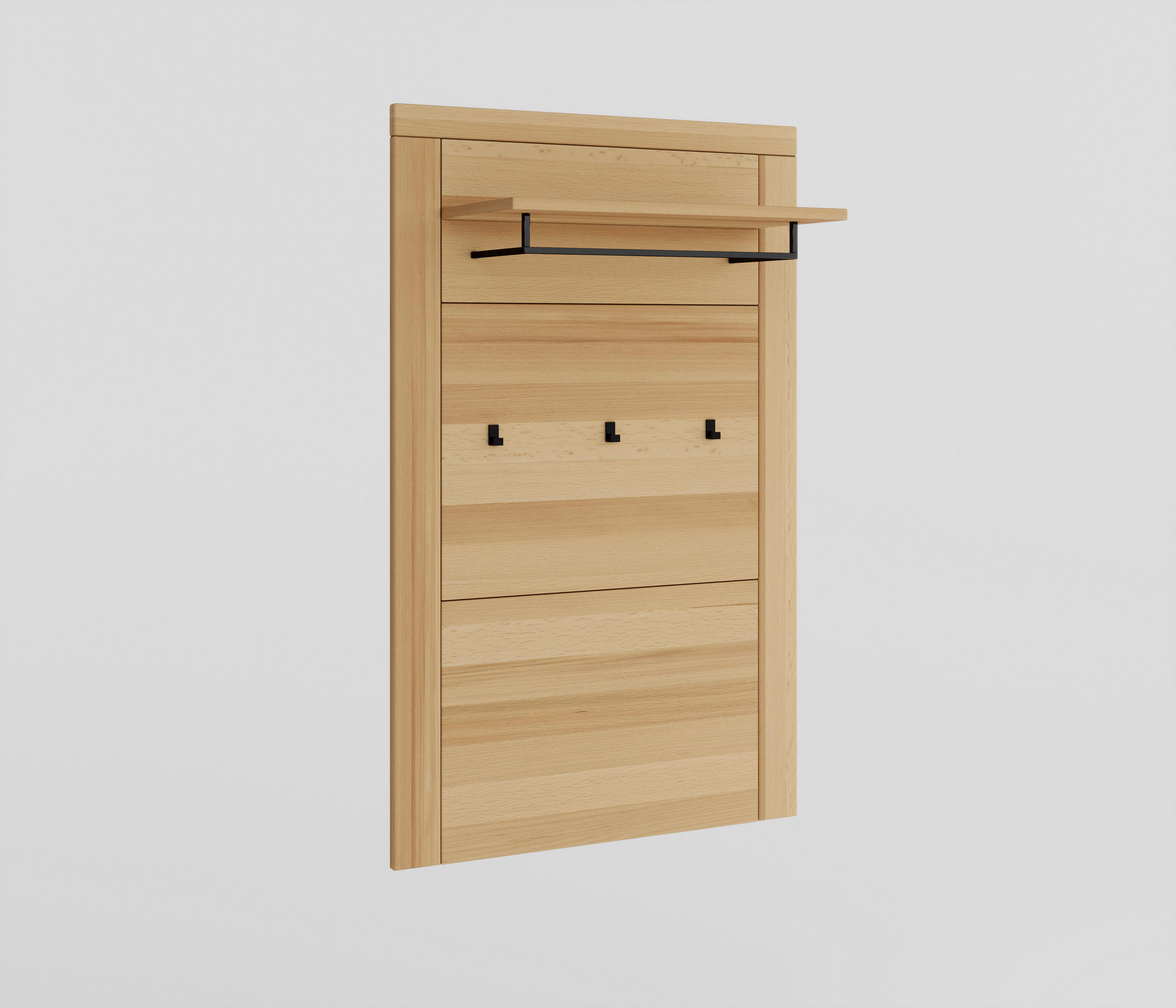 GARDEROBENPANEEL  in 80/120/28 cm  - Buchefarben, Design, Holz/Holzwerkstoff (80/120/28cm) - Livetastic