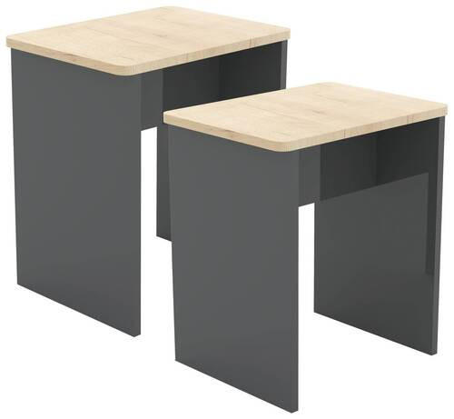 HOCKER Anthrazit - Anthrazit, MODERN (40/45/30cm) - MID.YOU