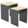 HOCKER in Holzwerkstoff Anthrazit  - Anthrazit, Modern, Holzwerkstoff (40/45/30cm) - MID.YOU