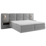 BOXSPRINGBETT 180/200 cm  in Dunkelgrau  - Dunkelgrau/Schwarz, Basics, Holz/Holzwerkstoff (180/200cm) - Esposa