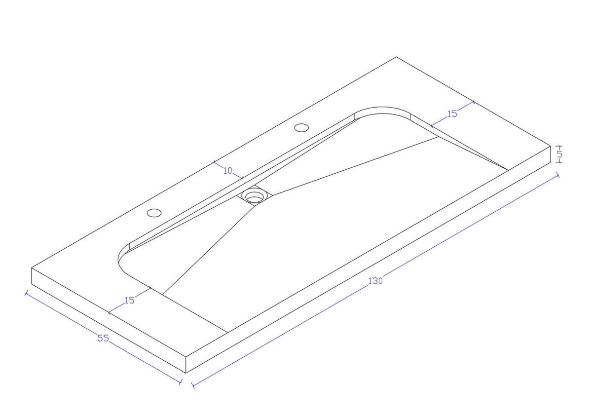 WASCHTISCHKOMBI 130 cm  - Graphitfarben, Basics, Holzwerkstoff/Stein (130cm) - MID.YOU
