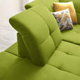 ECKSOFA in Chenille Limette  240/308 cm  - Limette/Schwarz, Design, Textil/Metall (240/308cm) - Xora