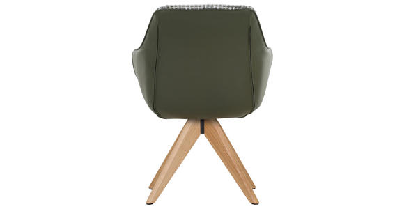 ARMLEHNSTUHL in Chenille, Lederlook - Eichefarben/Naturfarben, MODERN, Holz/Textil (60/83/65cm) - Novel