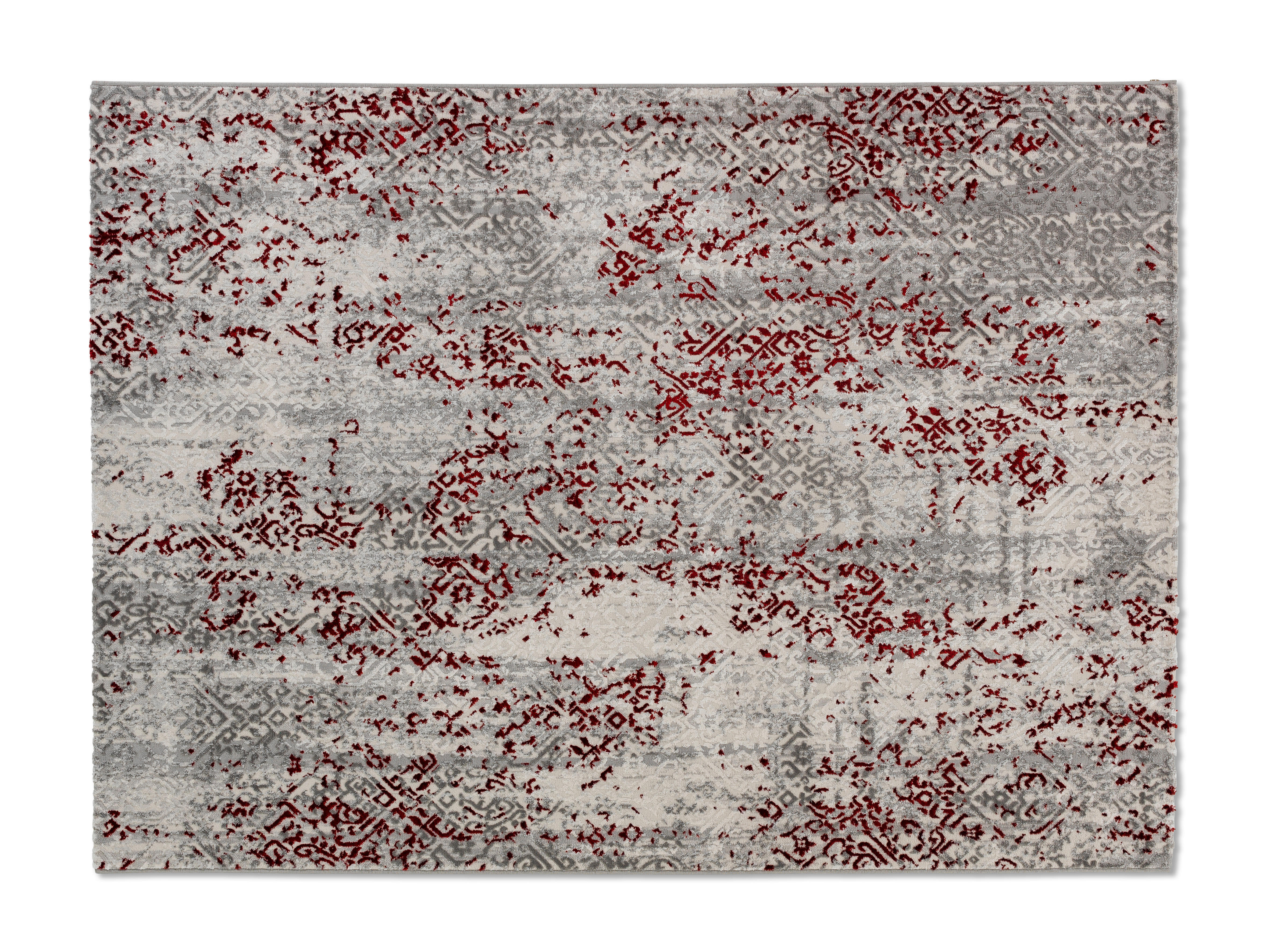 WEBTEPPICH  133/190 cm  Rot, Beige   - Beige/Rot, Design, Textil (133/190cm) - Novel