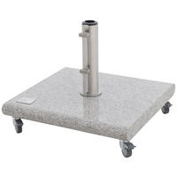 SONNENSCHIRMSTÄNDER Granit Grau, Edelstahlfarben  - Edelstahlfarben/Grau, Basics, Stein/Metall (48/7/13,5/48cm) - KNIRPS