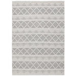 HANDWEBTEPPICH  Wohnzimmer 130/190 cm Fjord Schwarz, Weiß rechteckig  - Schwarz/Weiß, KONVENTIONELL, Textil (130/190cm) - Linea Natura