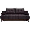 SCHLAFSOFA Webstoff Graphitfarben  - Schwarz/Graphitfarben, Design, Holz/Textil (206/77-87/102cm) - Novel