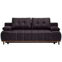 SCHLAFSOFA Webstoff Graphitfarben  - Schwarz/Graphitfarben, Design, Holz/Textil (206/77-87/102cm) - Novel
