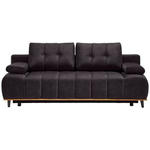 SCHLAFSOFA Webstoff Graphitfarben  - Schwarz/Graphitfarben, Design, Holz/Textil (206/77-87/102cm) - Novel