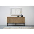 SIDEBOARD Bueno  in 160/80/40 cm  - Schwarz/Eiche Artisan, MODERN, Holzwerkstoff/Metall (160/80/40cm) - Xora