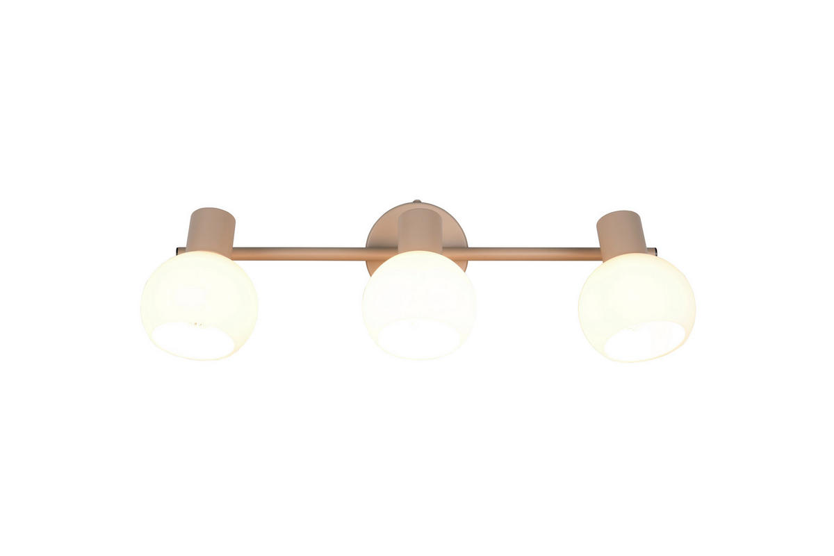 STRAHLER R86373043 BOBA 45,00/18,5/10,00 cm  - Beigebraun/Weiß, Design, Glas/Metall (45,00/18,5/10,00cm)