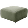 HOCKER Cord Olivgrün  - Schwarz/Olivgrün, Design, Kunststoff/Textil (80/71/80cm) - Pure Home Lifestyle