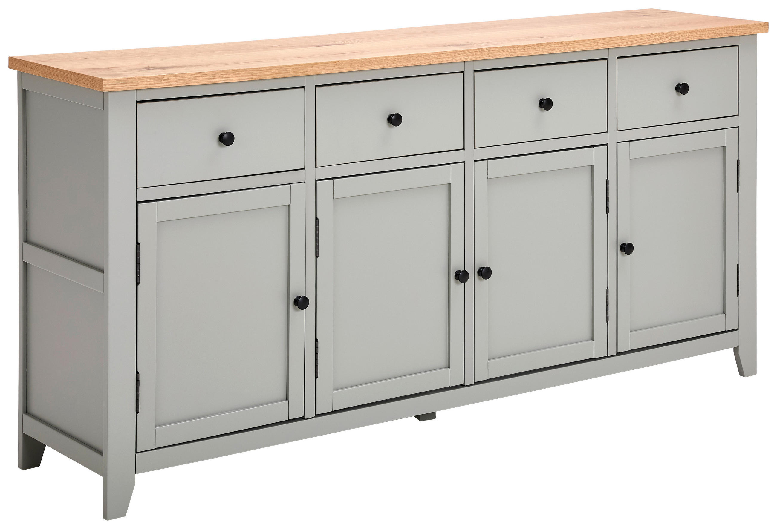 SIDEBOARD 180/87/43 cm  in Grau, Naturfarben  - Silberfarben/Naturfarben, LIFESTYLE, Holz/Holzwerkstoff (180/87/43cm) - MID.YOU