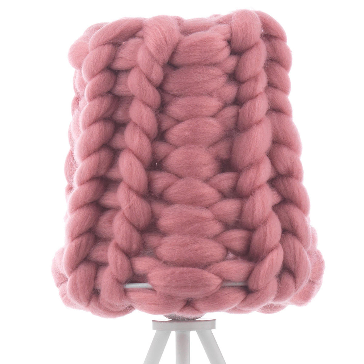 KINDERTISCHLEUCHTE 16/34 cm  - Pink/Weiß, Trend, Textil/Metall (16/34cm)