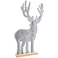 DEKORENTIER  - Grau, LIFESTYLE, Holz/Textil (36cm) - X-Mas