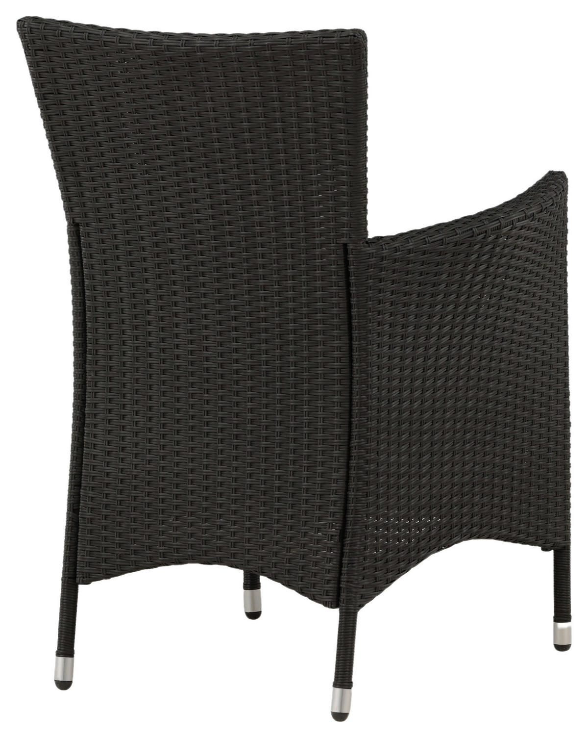 STAPELSESSEL Stahl Schwarz, Silberfarben  - Silberfarben/Schwarz, KONVENTIONELL, Kunststoff/Metall (60/88/60cm) - Gardenson