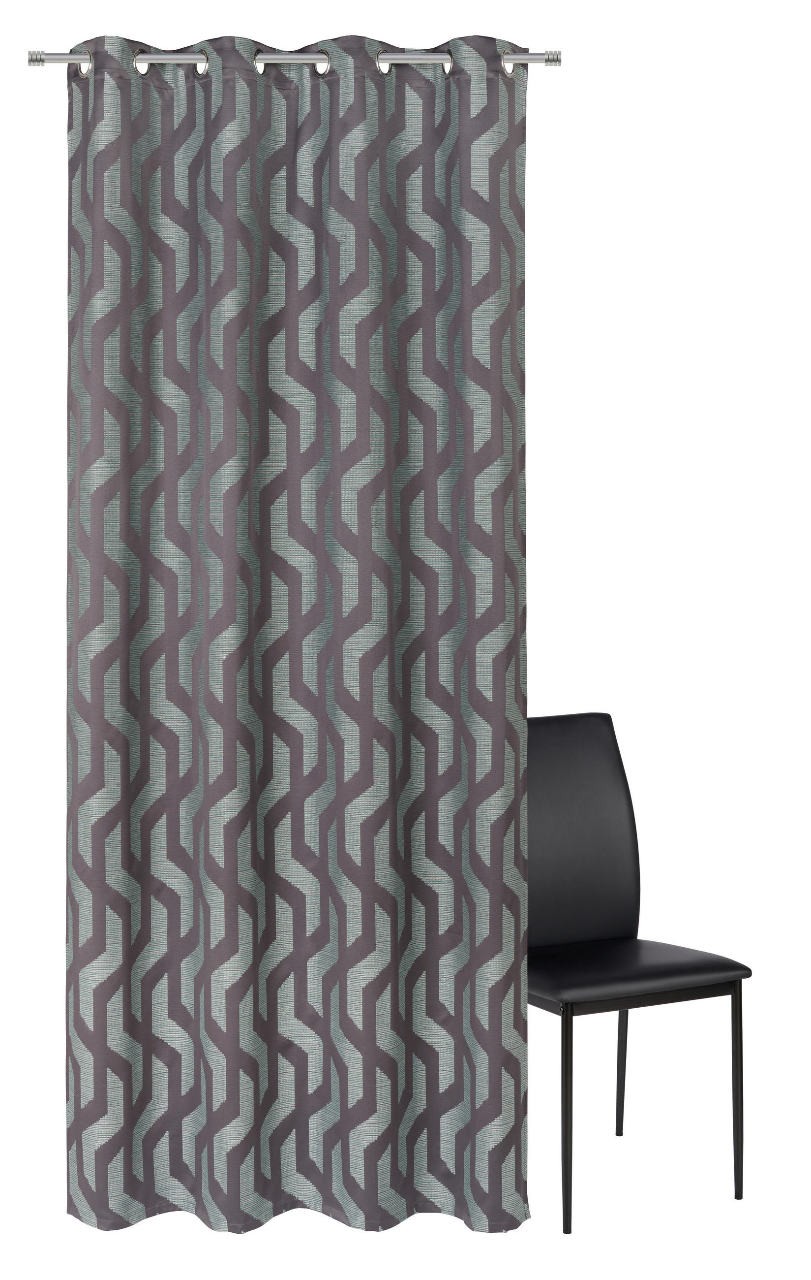 ZAVESA Z OBROČKI  neprosojno   140/260 cm  - modra, Design, tekstil (140/260cm) - Dieter Knoll