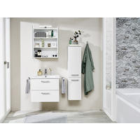 BADEZIMMER 3-teilig  in 65 cm  - Weiß, Design, Glas/Keramik (65cm) - Xora