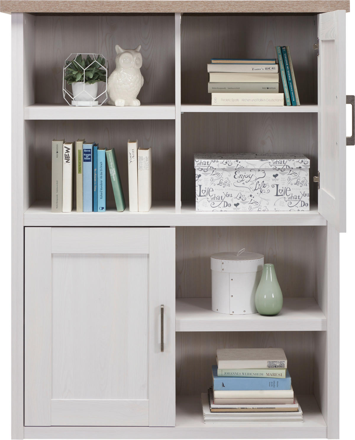 HIGHBOARD  in 106/135/42 cm  - Trüffeleichefarben/Graphitfarben, LIFESTYLE, Holzwerkstoff/Metall (106/135/42cm) - Carryhome