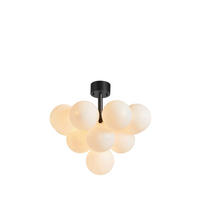 HÄNGELEUCHTE 56/51 cm  - Schwarz/Weiß, Basics, Glas/Metall (56/51cm) - Markslöjd