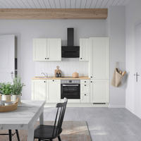 KÜCHENBLOCK Cascada 240 cm  in Weiß, Eichefarben  - Eichefarben/Schwarz, MODERN, Holzwerkstoff/Metall (240cm) - Nobilia