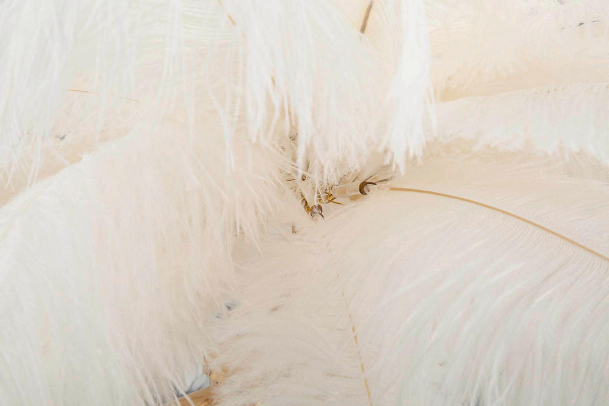 TISCHLEUCHTE   - Goldfarben/Weiß, Basics, Kunststoff/Metall (40/55/40cm)