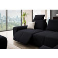 ECKSOFA in Velours Anthrazit  - Anthrazit/Schwarz, Design, Kunststoff/Textil (326/236cm) - Xora