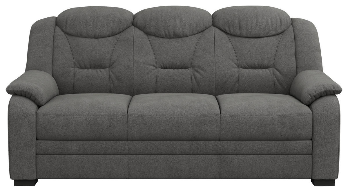 3-SITZER-SOFA in Chenille Anthrazit  - Anthrazit/Schwarz, Basics, Kunststoff/Textil (189/99/99cm) - MID.YOU