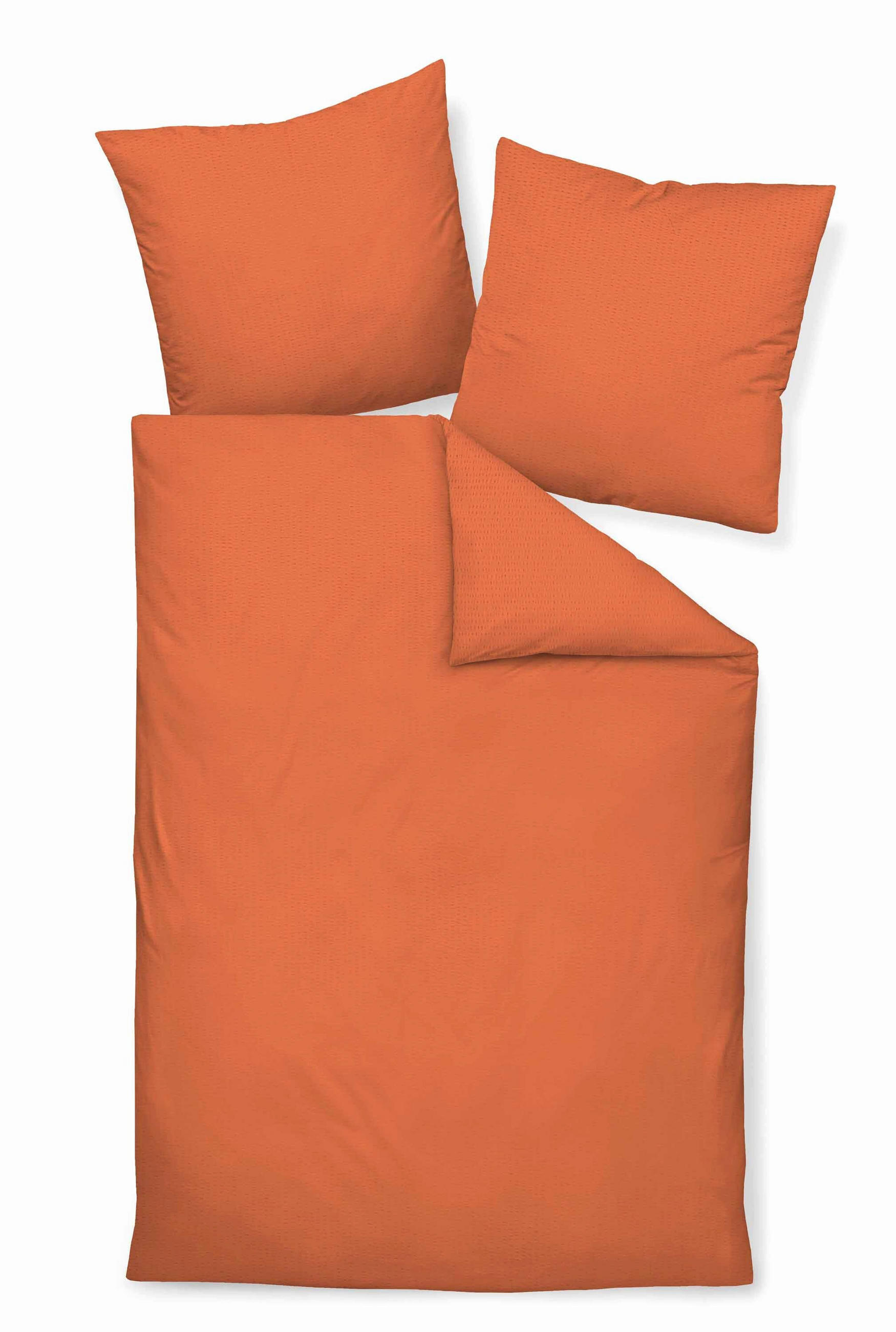 BETTWÄSCHE Seersucker 200/200 cm  - Orange, Basics, Textil (200/200cm) - Janine