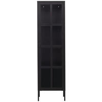 VITRINE in Schwarz  - Schwarz, Design, Glas/Metall (50/180/35cm) - Xora
