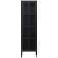 VITRINE in Schwarz  - Schwarz, Design, Glas/Metall (50/180/35cm) - Xora
