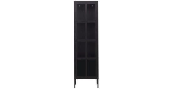 VITRINE in Schwarz - Schwarz, Design, Glas/Metall (50/180/35cm) - Xora