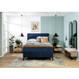 BOXSPRINGBETT 140/200 cm  in Dunkelblau  - Schwarz/Dunkelblau, Design, Textil/Metall (140/200cm) - Esposa