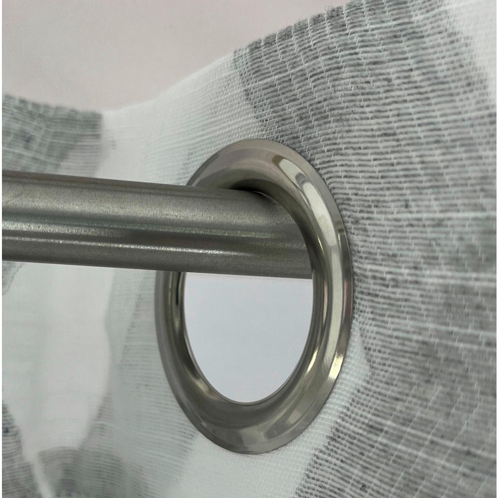 Thumbnail - Ösenschal Scherli, Grau, Textil, Graphik, 140x245 cm, Oeko-Tex® Standard 100, beliebig kürzbar, Wohntextilien, Gardinen ...