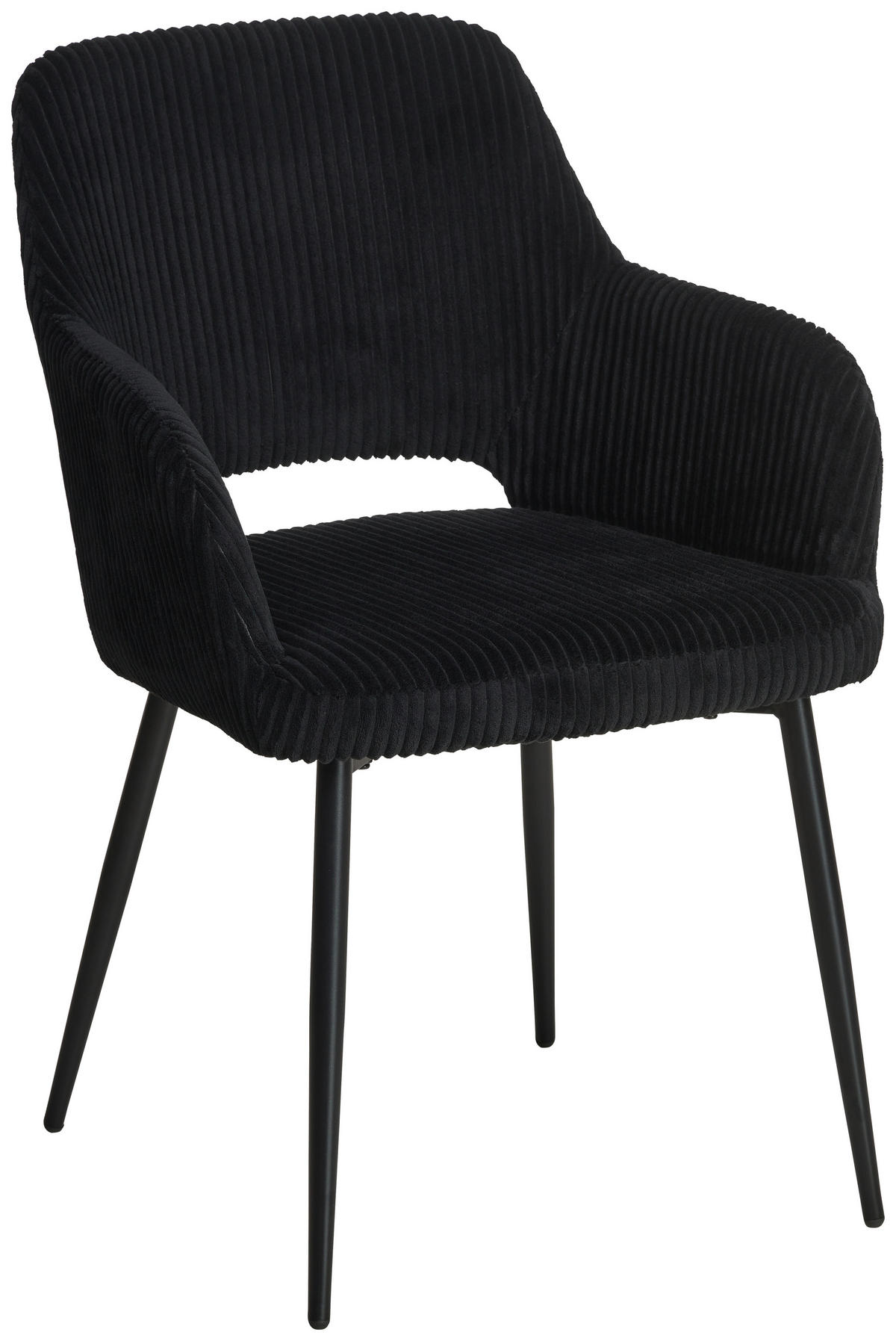 ARMLEHNSTUHL  in Eisen Cord  - Schwarz, KONVENTIONELL, Holz/Textil (57/83.5/63cm) - MID.YOU