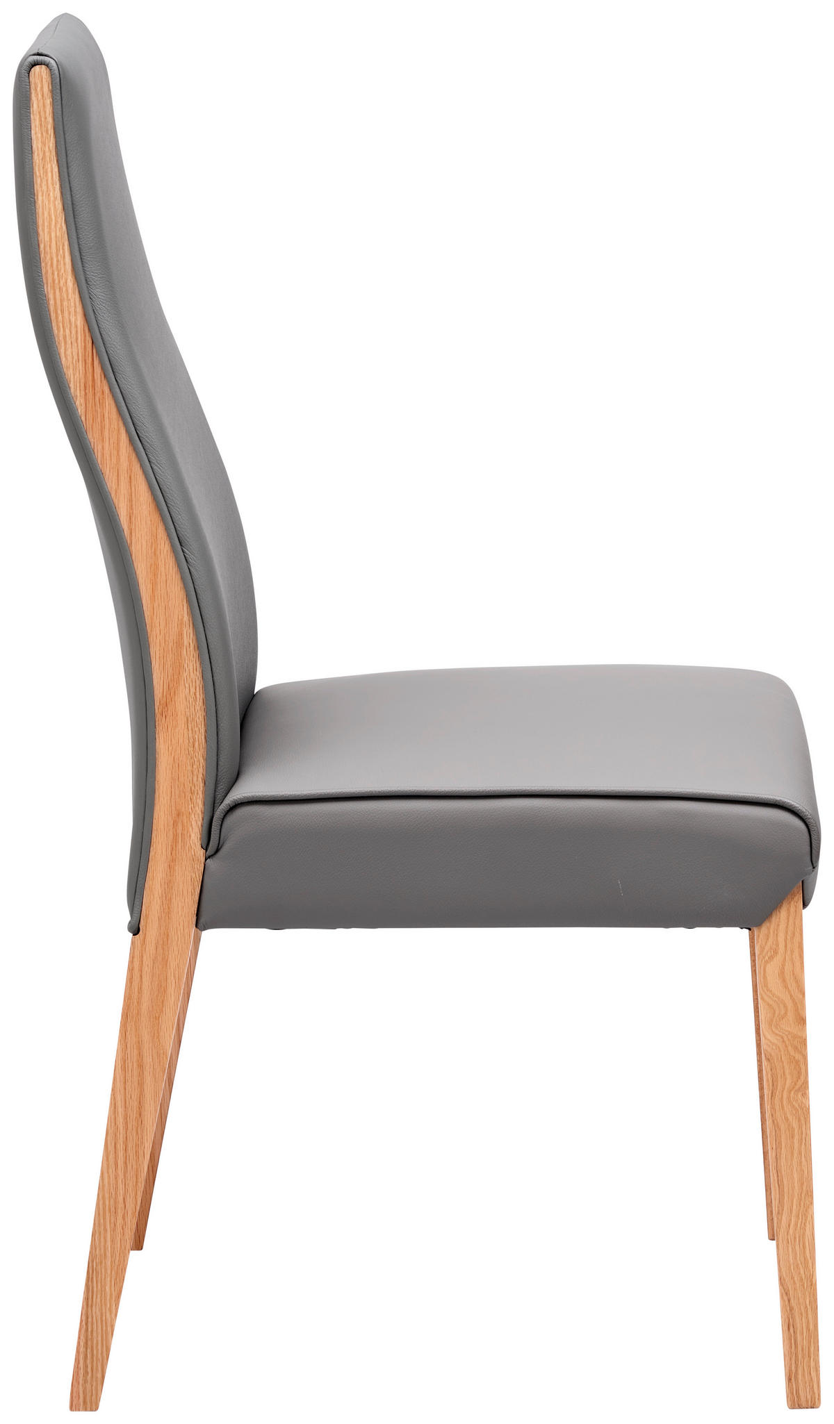 STUHL  in Echtleder pigmentiert  - Konventionell, Leder/Holz (47/104/61cm) - Livetastic