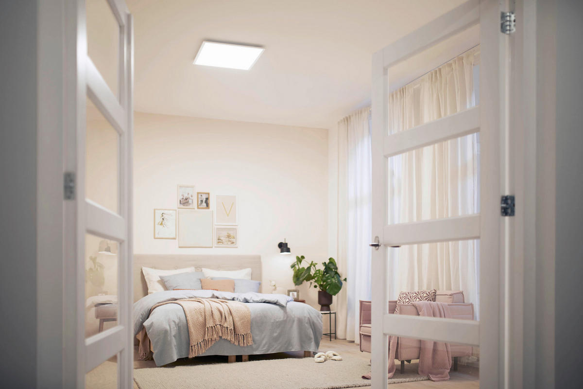 LED-DECKENLEUCHTE Touch ceiling CL560 60/4,2/60 cm   - Weiß, Basics, Kunststoff (60/4,2/60cm) - Philips