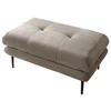 HOCKER in Textil Grau  - Schwarz/Grau, Design, Textil/Metall (80/48/80cm) - MID.YOU