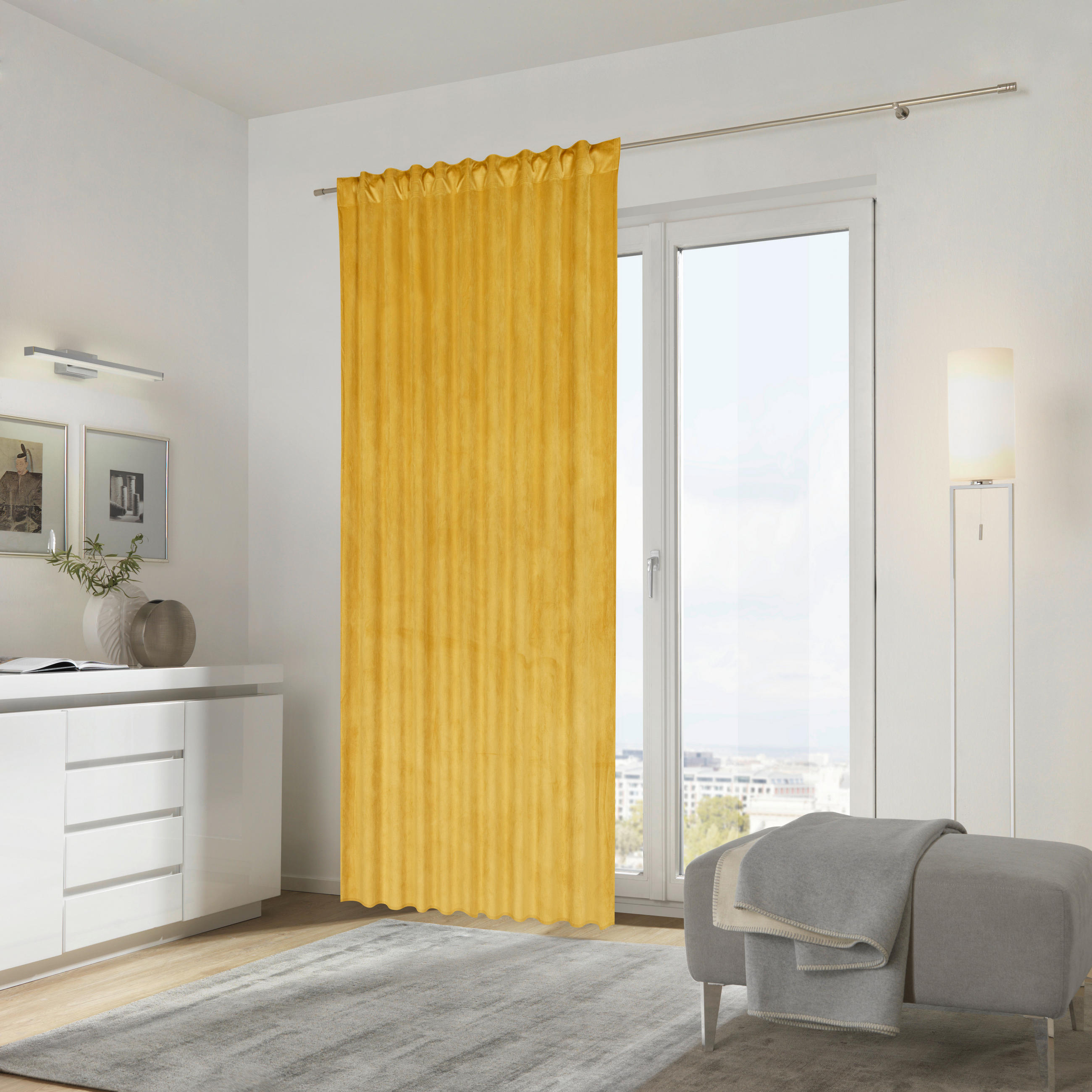 FERTIGVORHANG ZENATO blickdicht 135/245 cm - Goldfarben, KONVENTIONELL, Textil (135/245cm) - Ambiente