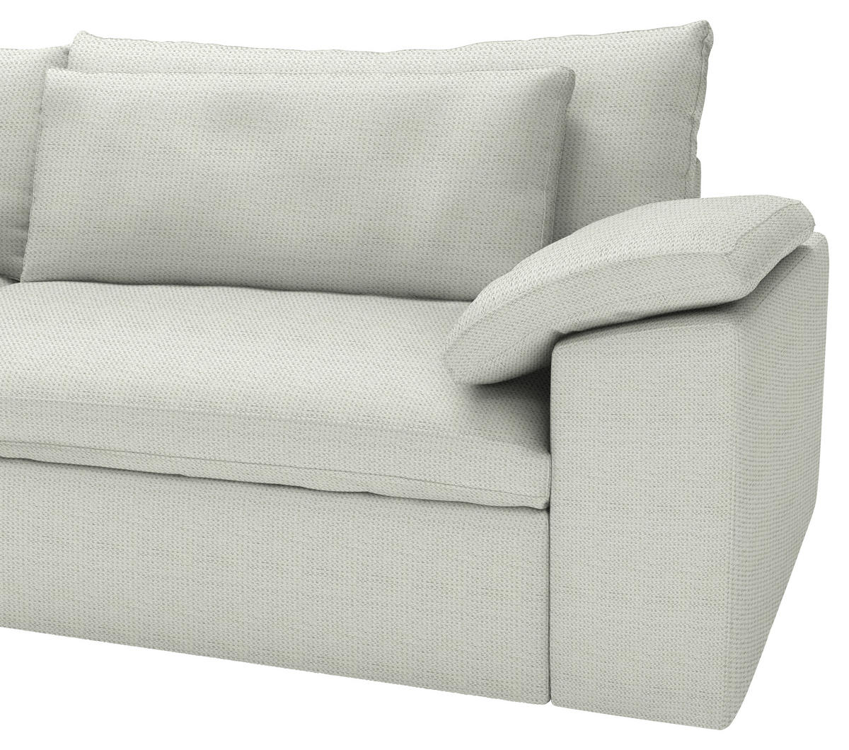 ECKSOFA  Chenille Naturfarben  - Schwarz/Naturfarben, Modern, Kunststoff/Textil (198/306cm) - Carryhome