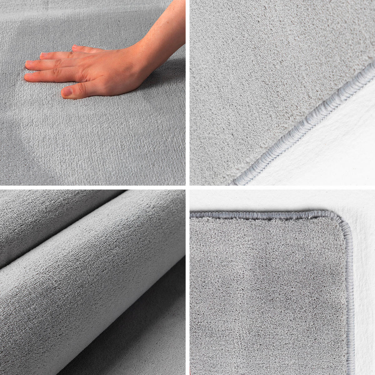 FLACHWEBETEPPICH 80/150 cm Sky Silberfarben  - Silberfarben, Design, Textil (80/150cm) - Novel