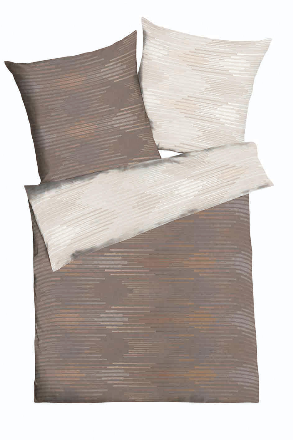 POSTELJNINA IKAT 140/200 cm saten rjava  - rjava, Basics, tekstil (140/200cm) - Kaeppel