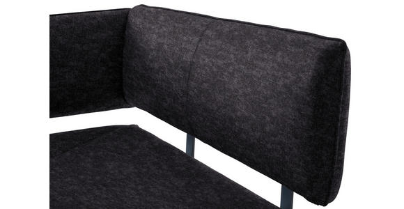 ECKBANK 180/140 cm in Anthrazit, Schwarz - Anthrazit/Schwarz, MODERN, Textil/Metall (180/140cm) - Cantus
