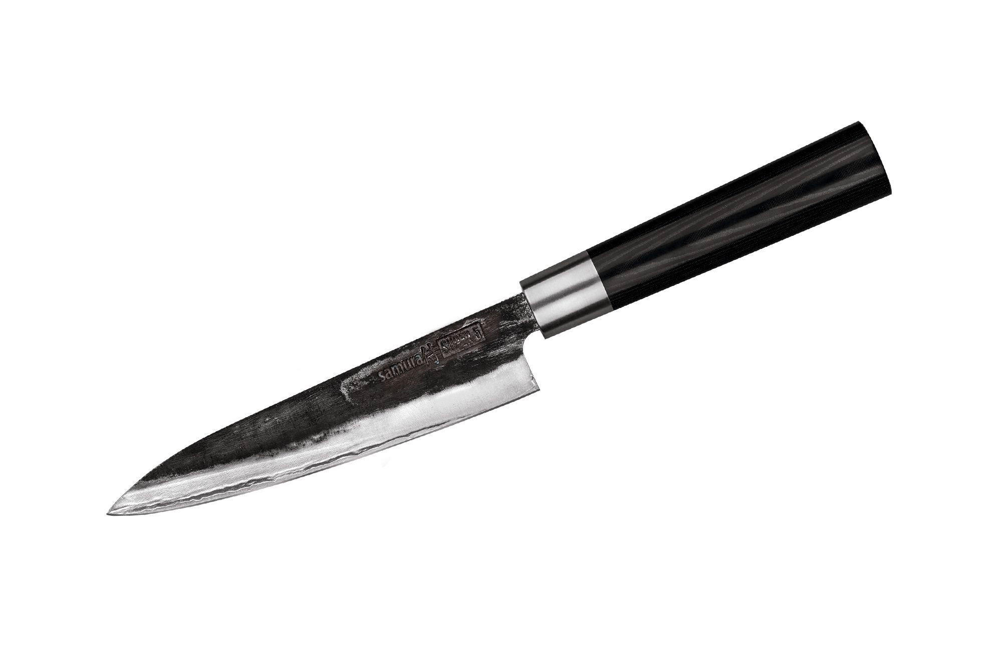 UNIVERZALNI NOŽ  SUPER 5        30 cm    jeklo - srebrne barve/črna, Basics, kovina/leseni material (30cm) - Samura