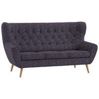 3-SITZER-SOFA in Flachgewebe Blau  - Blau, Design, Holz/Textil (187/101/95cm) - Stylife