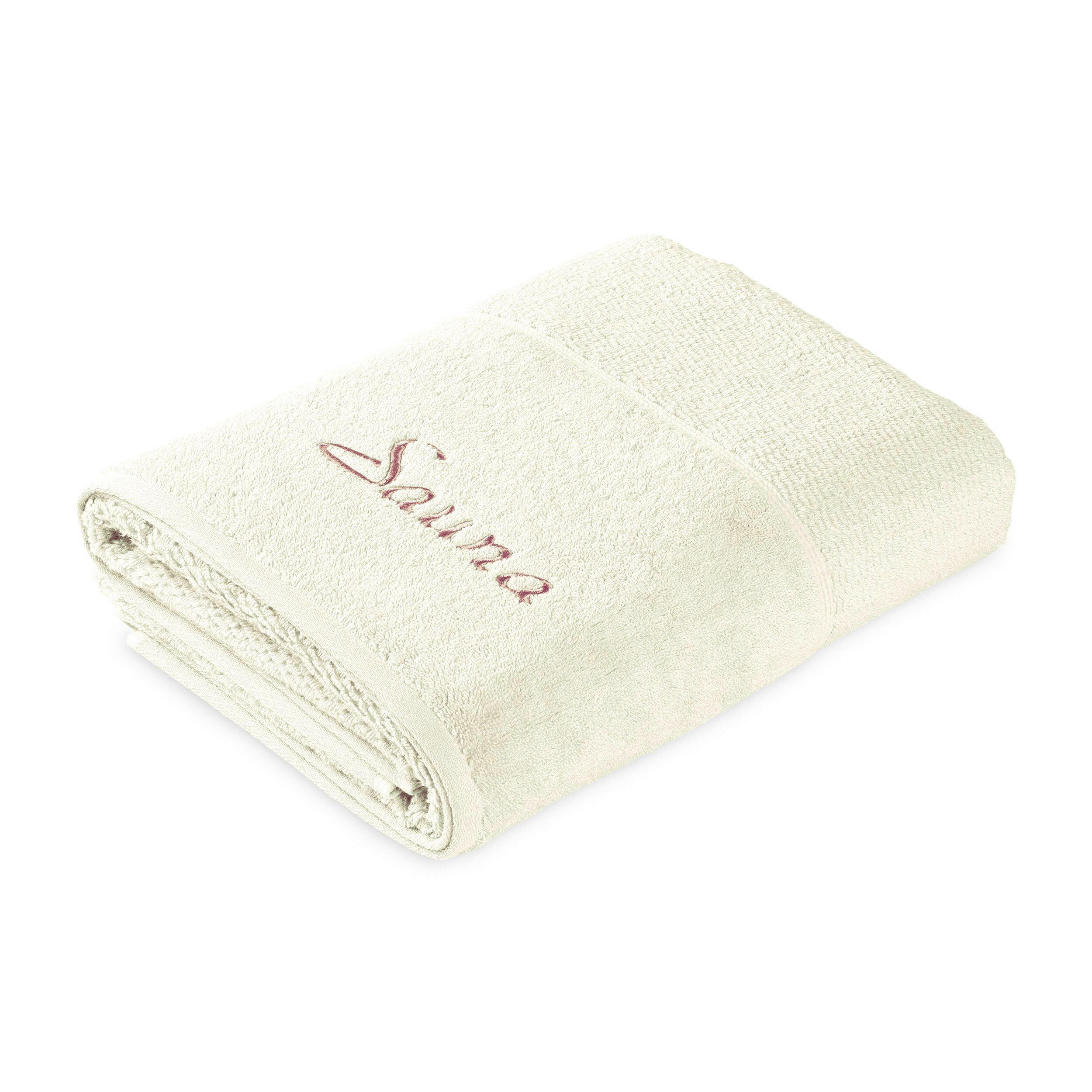 SAUNATUCH FROTTANA PEARL Elfenbein  - Elfenbein, Basics, Textil (80/200cm) - Moeve