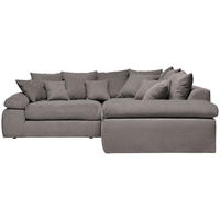 ECKSOFA Taupe Webstoff  - Taupe/Schwarz, Design, Kunststoff/Textil (284/284cm) - Carryhome