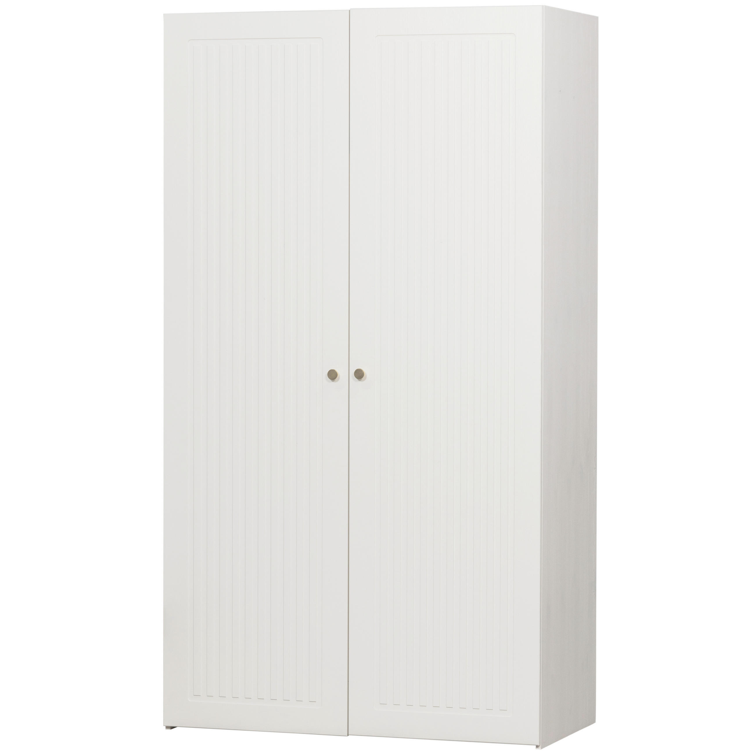 DREHTÜRENSCHRANK 110/210/55 cm,  in Weiß, 2-türig  - Weiß, Basics, Holz (110/210/55cm) - MID.YOU