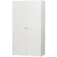 DREHTÜRENSCHRANK 110/210/55 cm,  in Weiß, 2-türig  - Weiß, Basics, Holz (110/210/55cm) - MID.YOU